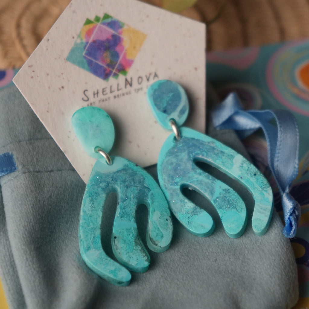 Coral Groove - Stud Earrings