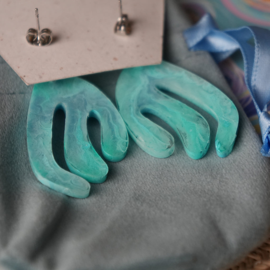 Coral Groove - Stud Earrings