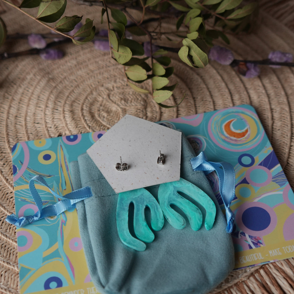 Coral Groove - Stud Earrings