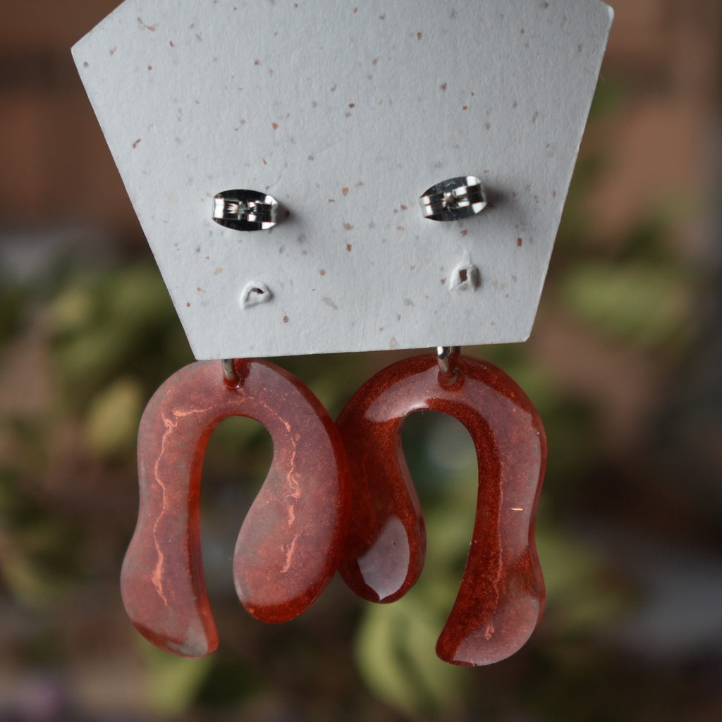 Coral Groove - Stud Earrings