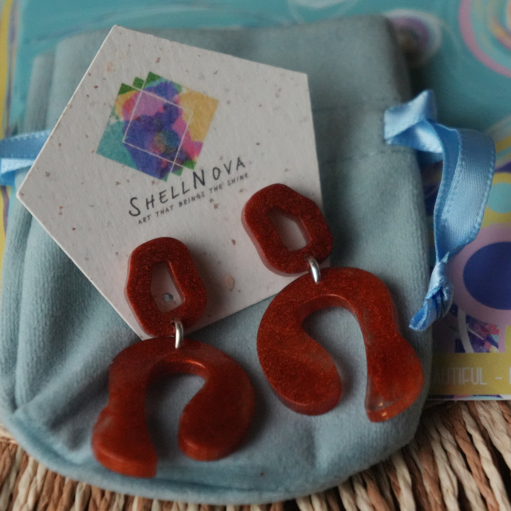 Coral Groove - Stud Earrings