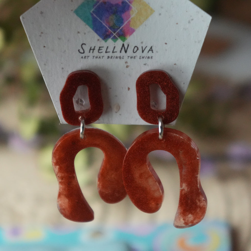 Coral Groove - Stud Earrings