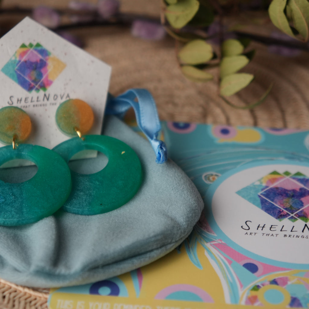 Tidal Shimmer - Stud Earrings