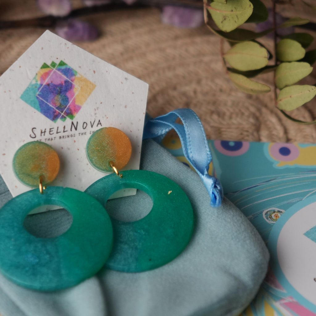 Tidal Shimmer - Stud Earrings