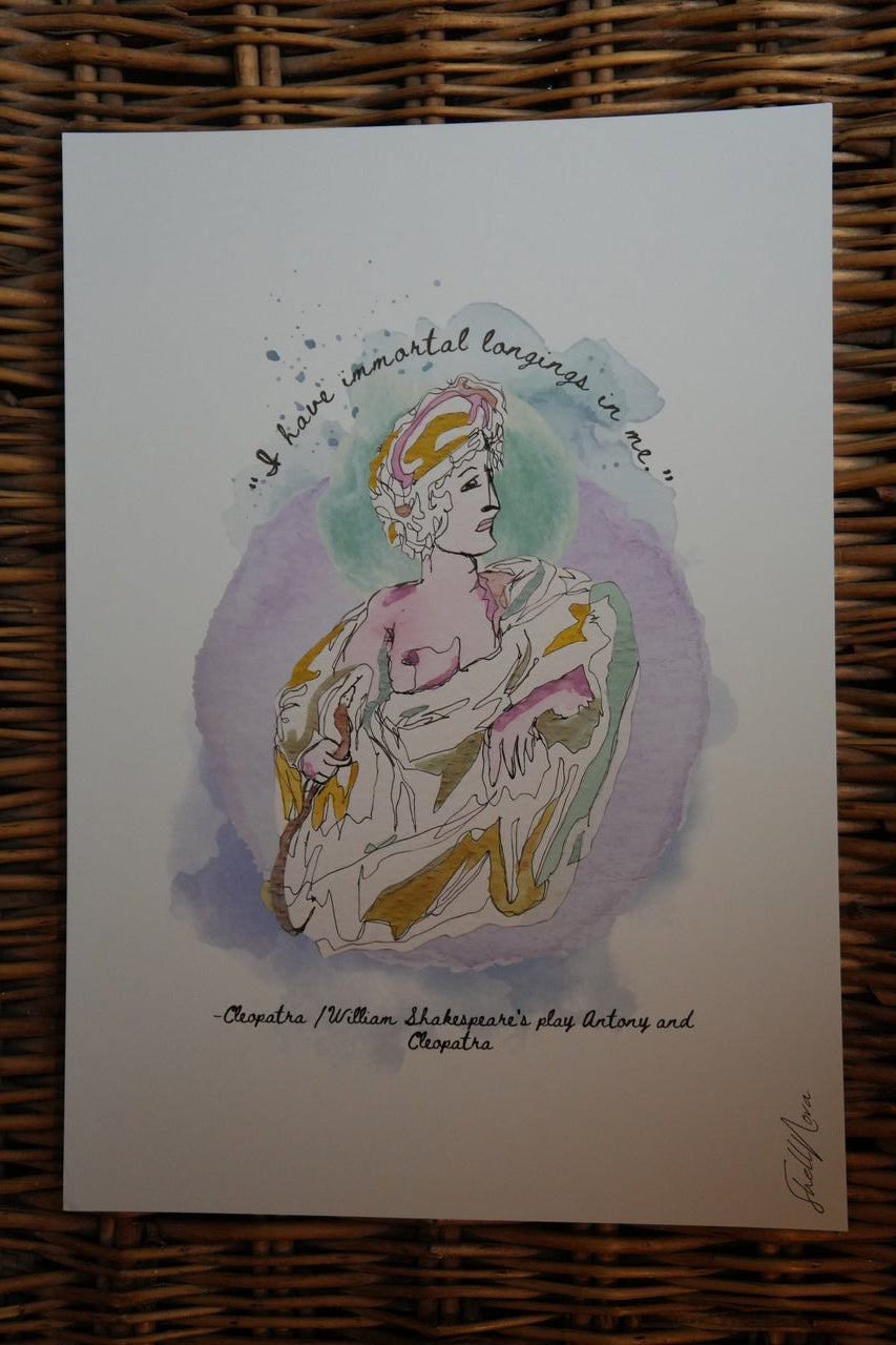 "I have immortal longings in me" – Shakespeare Quote - A4 Print