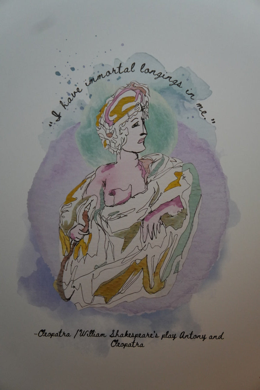 "I have immortal longings in me" – Shakespeare Quote - A4 Print