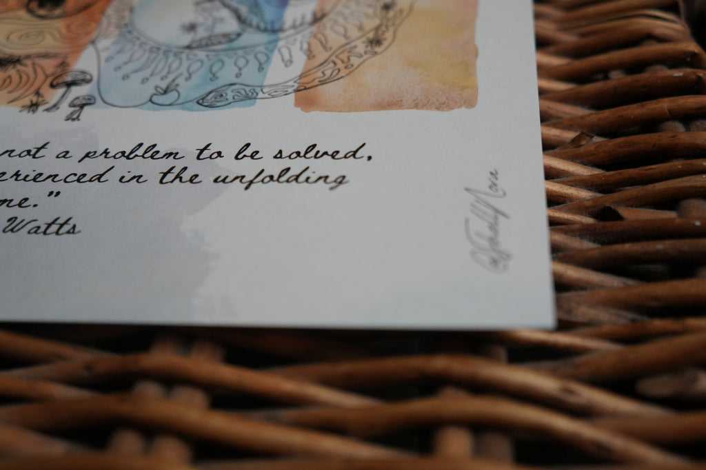 Mystery of Life – Alan Watts Quote - A4 Print