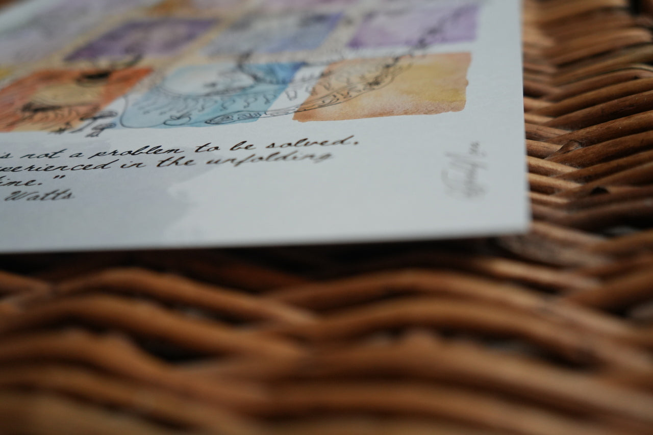 Mystery of Life – Alan Watts Quote - A4 Print