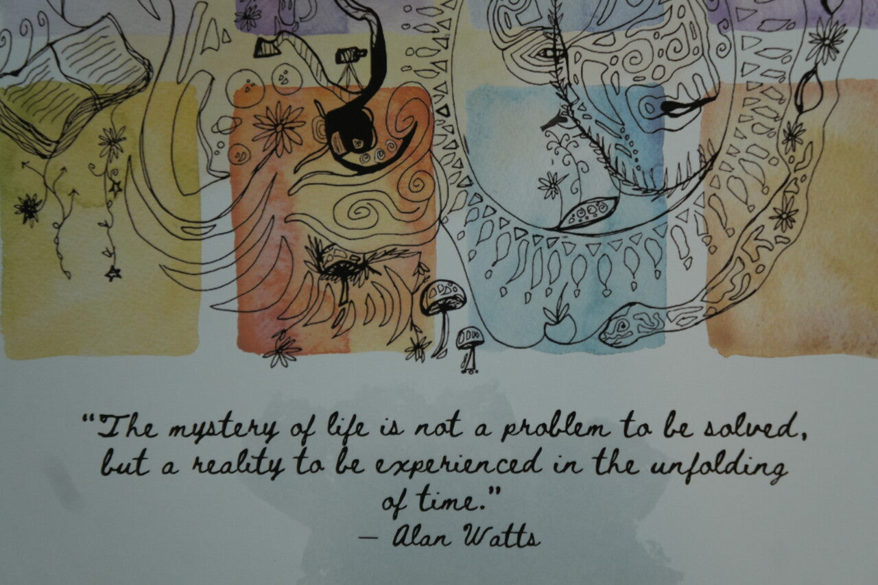 Mystery of Life – Alan Watts Quote - A4 Print