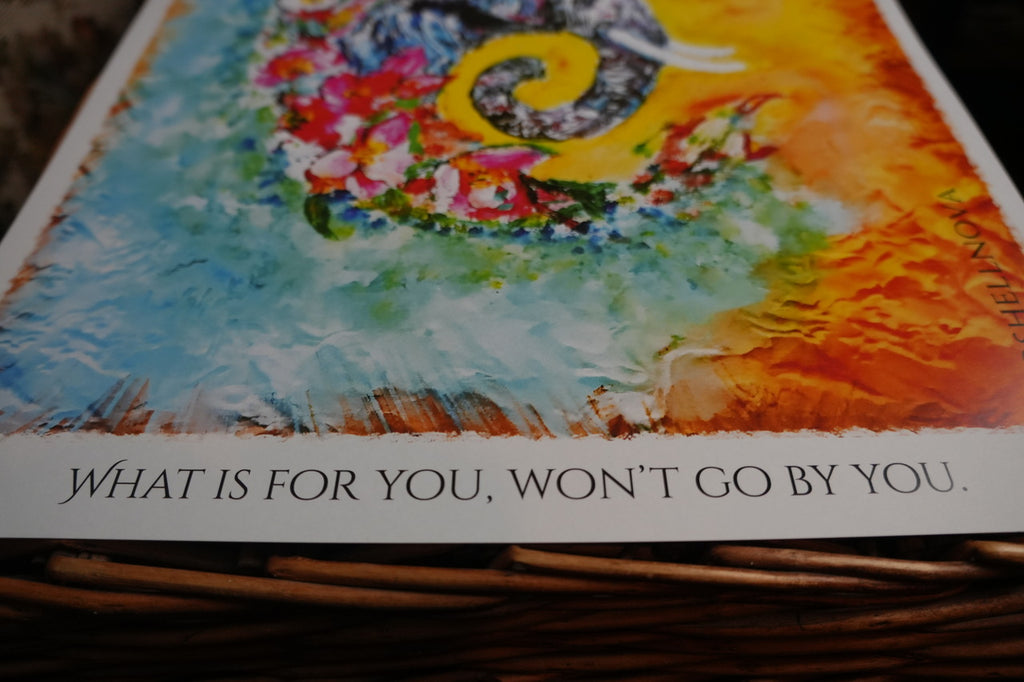 Elephant – “What’s for you won’t go by you” -A3 Print