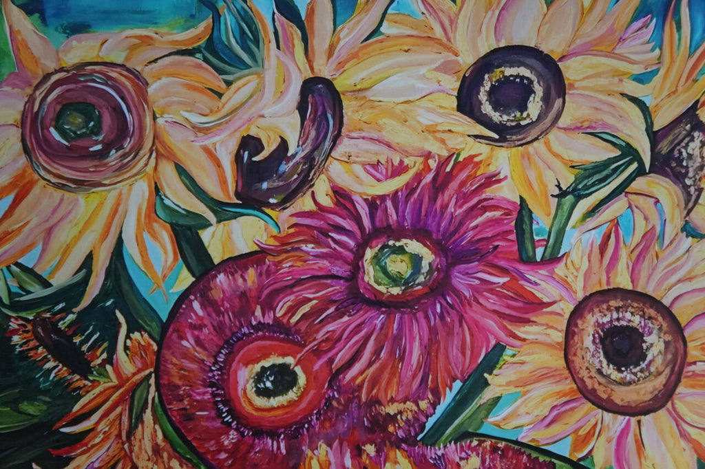 Sunflowers – Stages of Life Inspired by Van Gogh - A3 Print