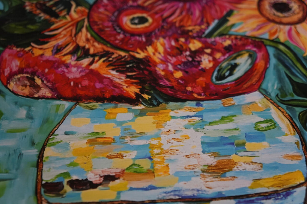 Sunflowers – Stages of Life Inspired by Van Gogh - A3 Print