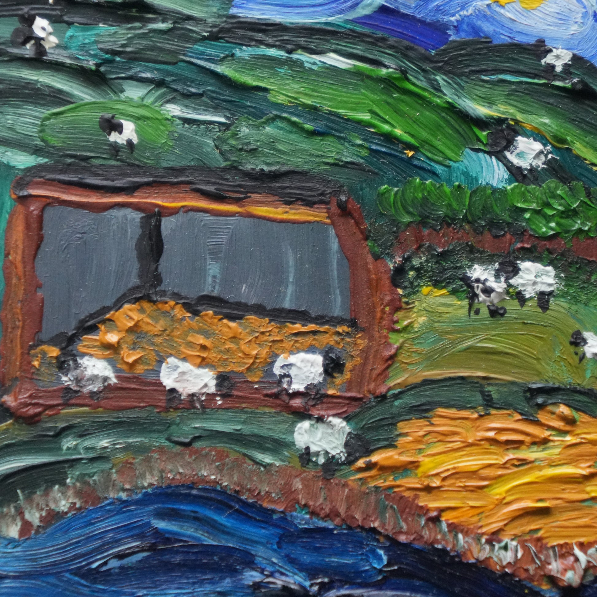 Find Peace Wherever you are. It is Always There. - Original Painting - A4 Mounted