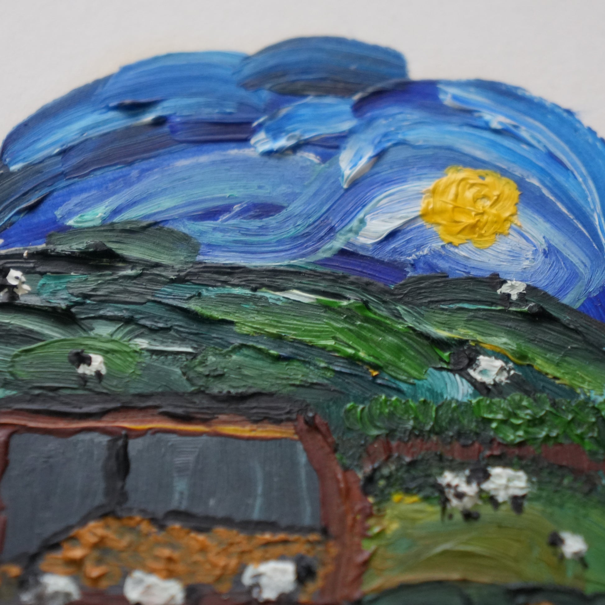 Find Peace Wherever you are. It is Always There. - Original Painting - A4 Mounted