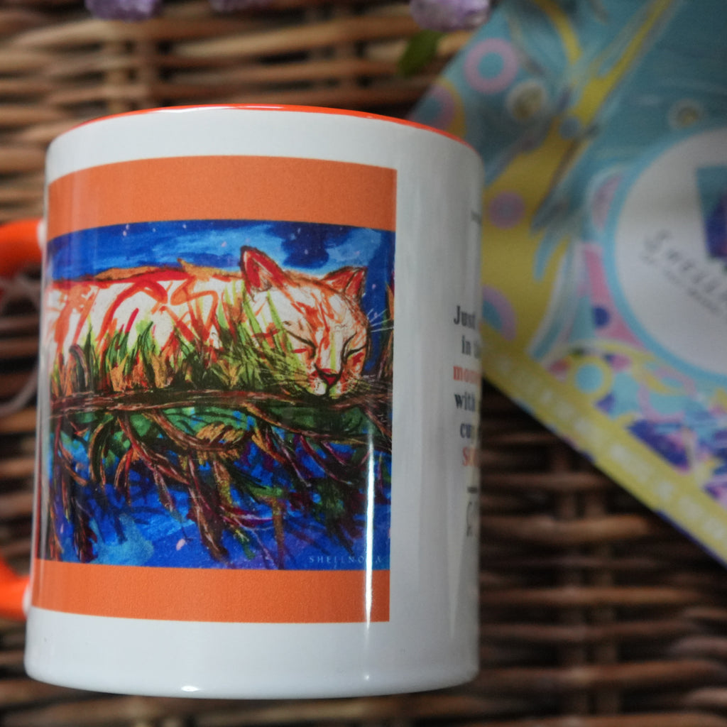 Just Me, in the Moment - Cat Art Mug