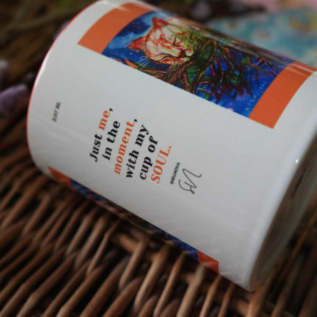 Just Me, in the Moment - Cat Art Mug