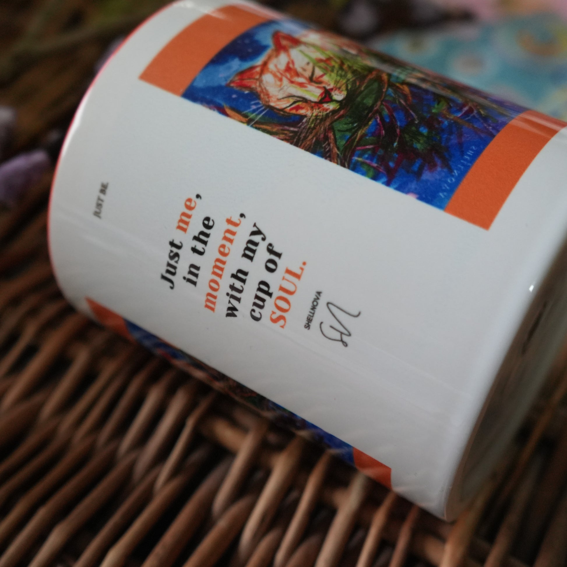 Just Me, in the Moment - Cat Art Mug