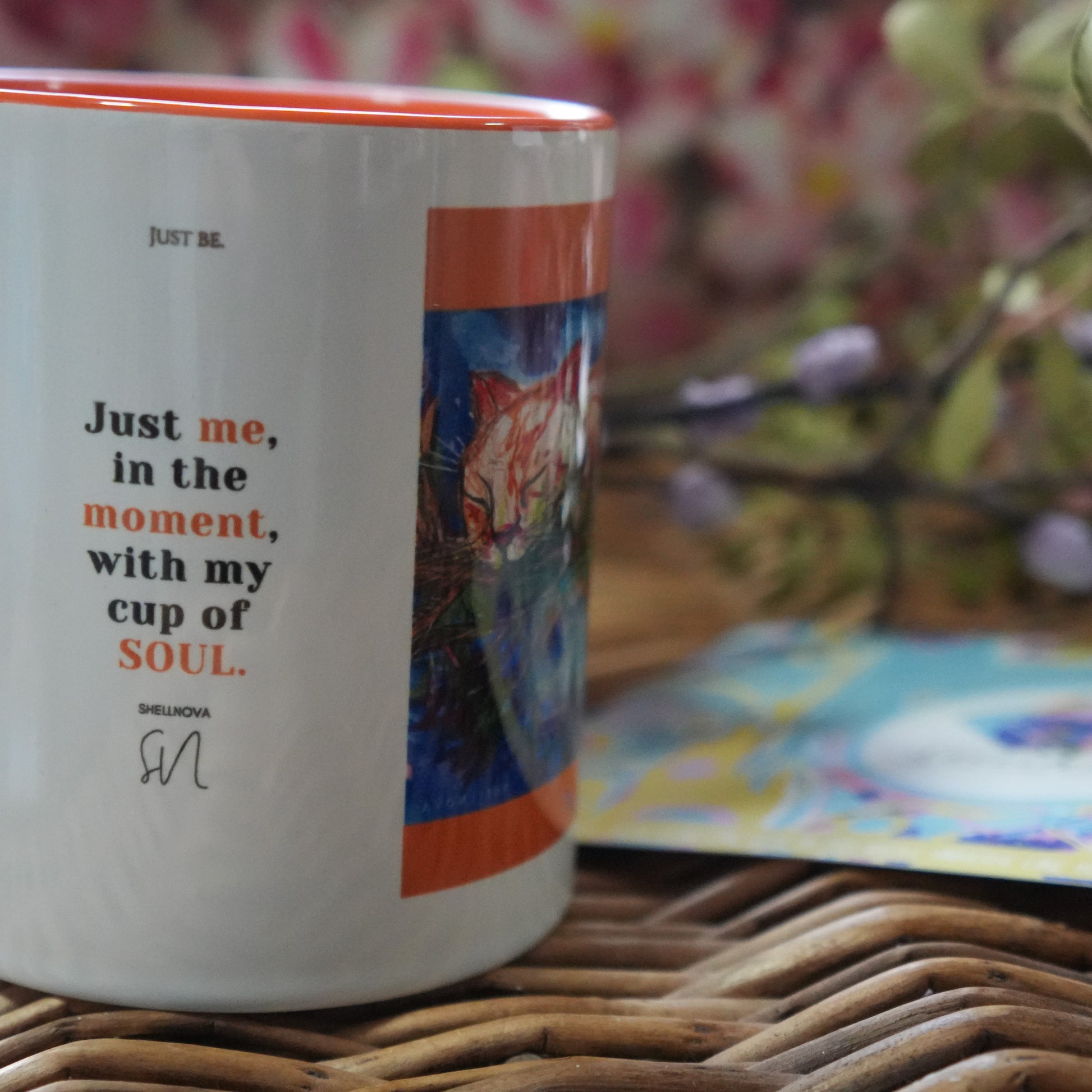 Just Me, in the Moment - Cat Art Mug