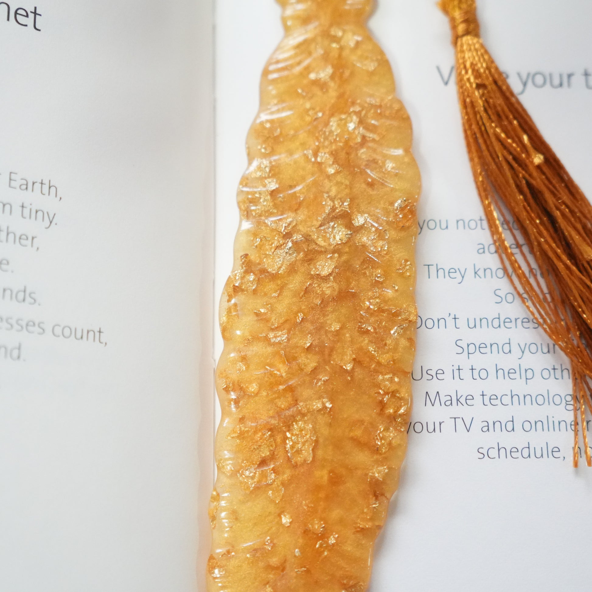 Golden Feathered bookmark
