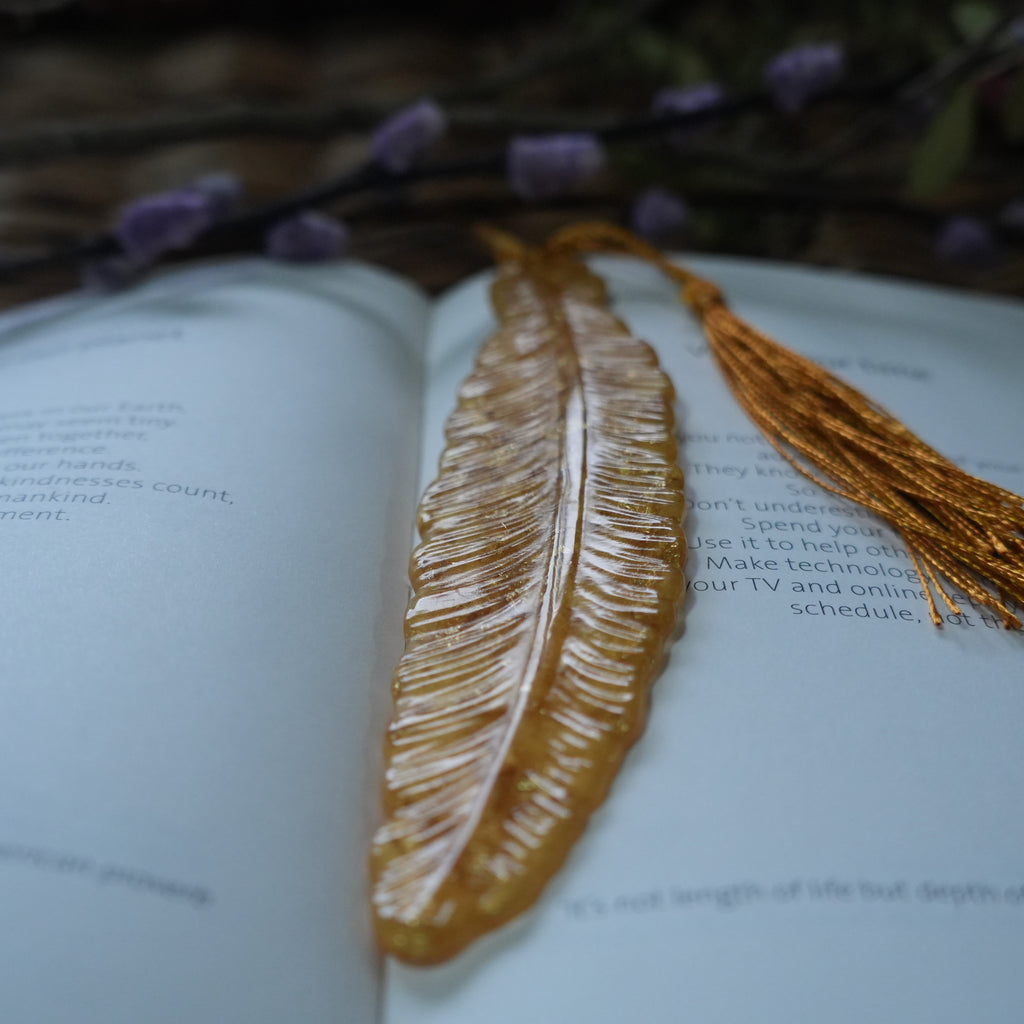 Golden Feathered bookmark