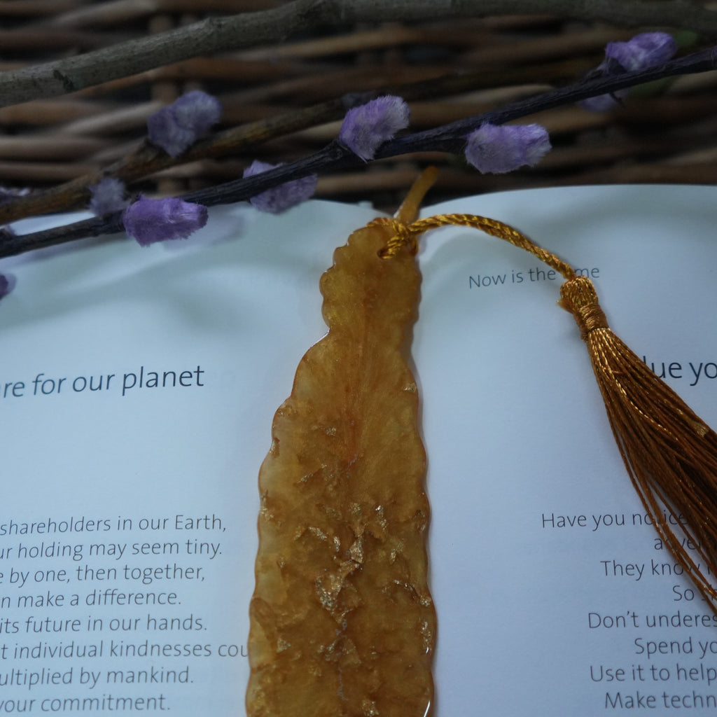 Golden Feathered bookmark