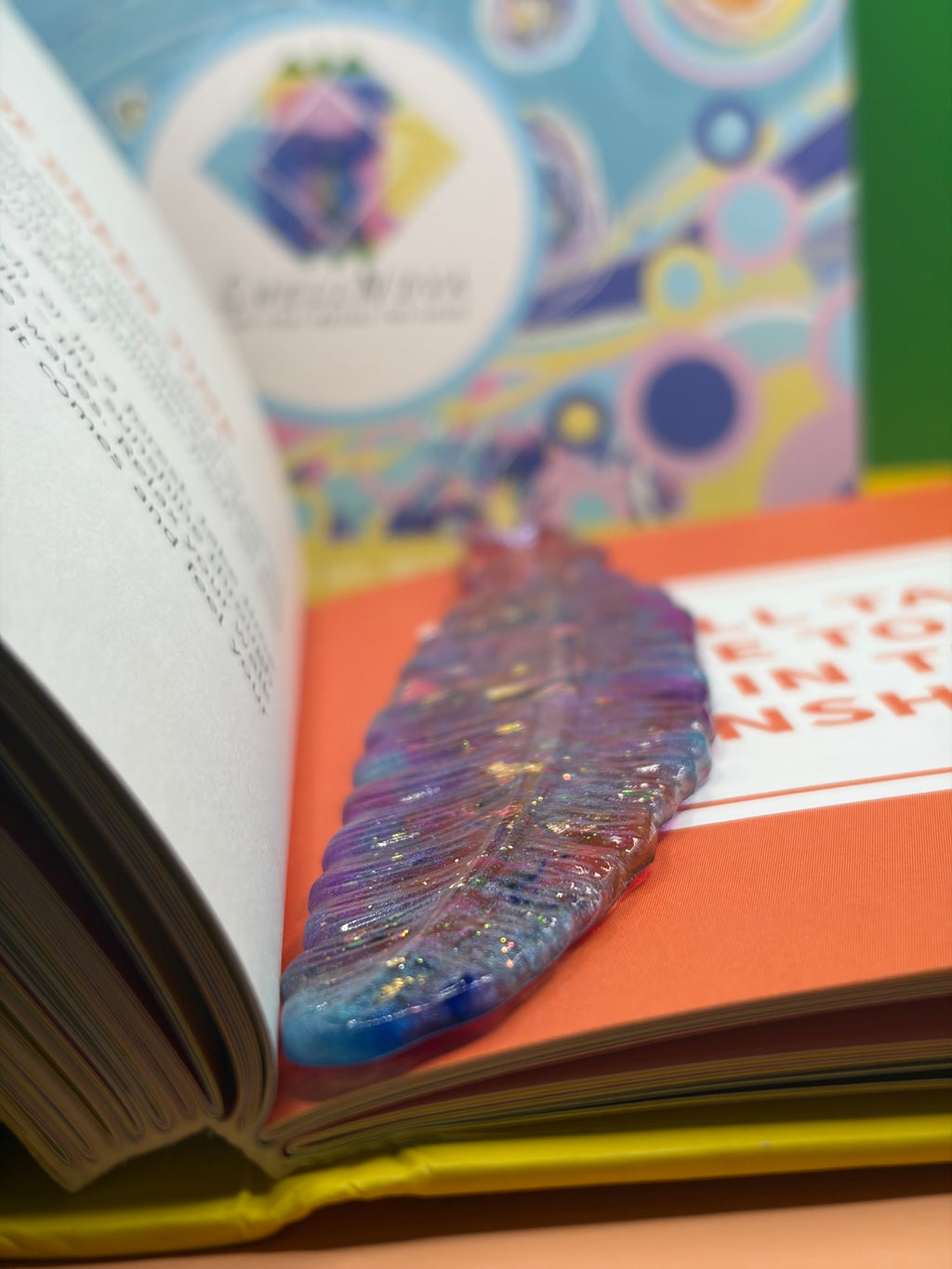 Handmade Feathered Bookmark ✨