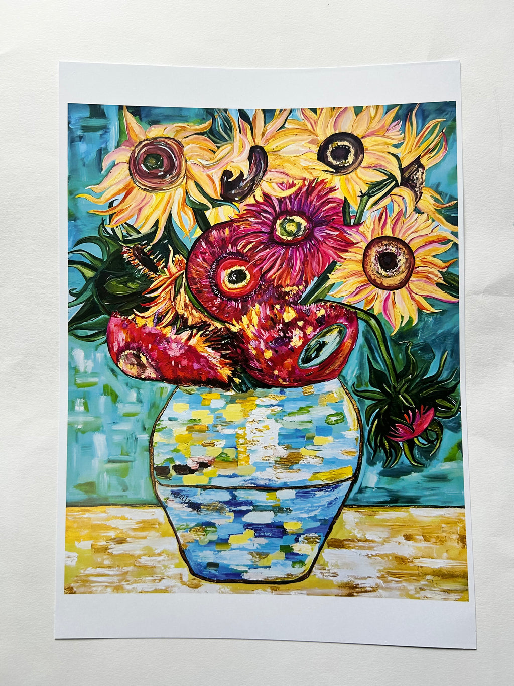 Sunflowers – Stages of Life Inspired by Van Gogh - A3 Print
