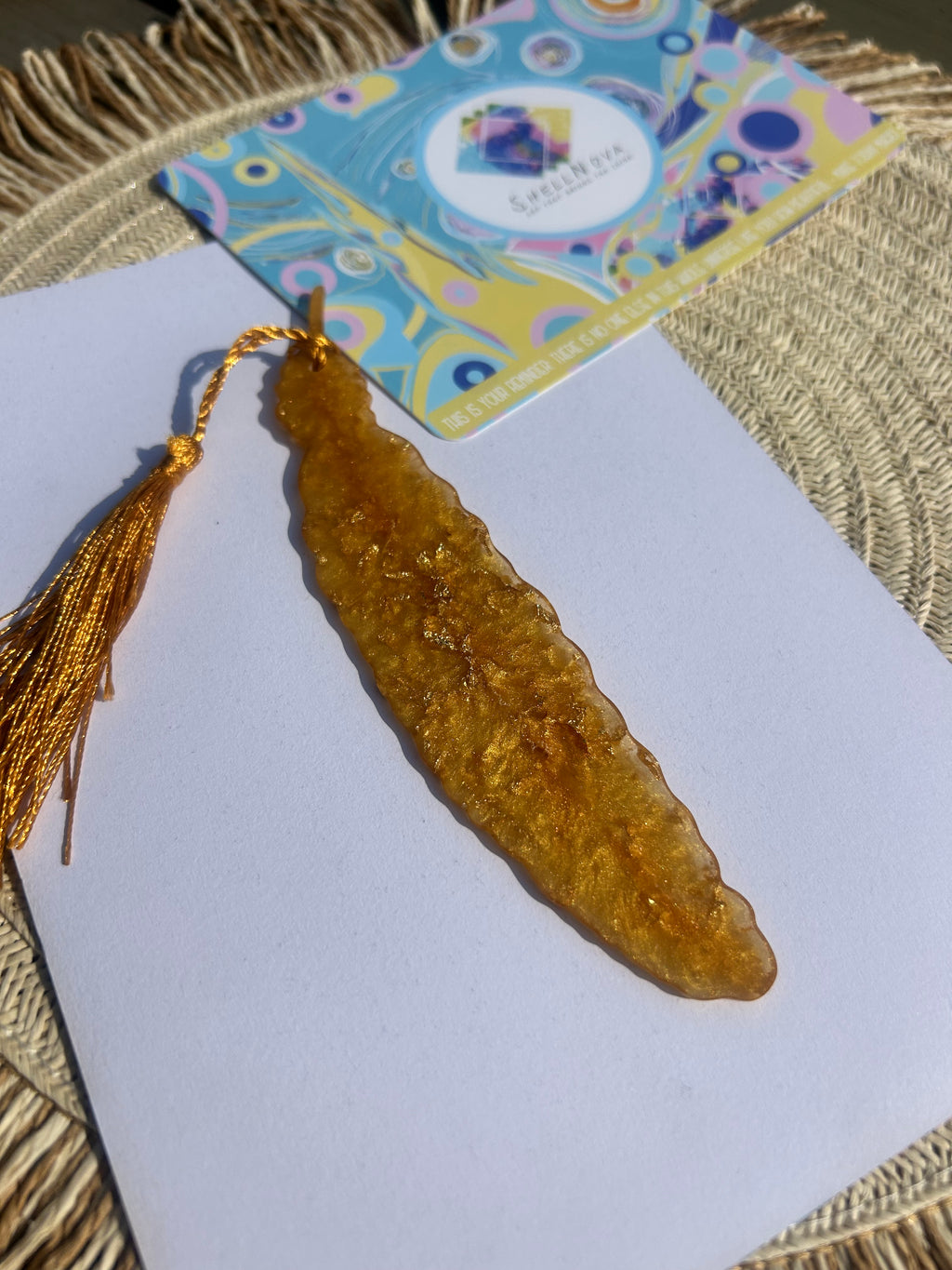 Golden Feathered bookmark