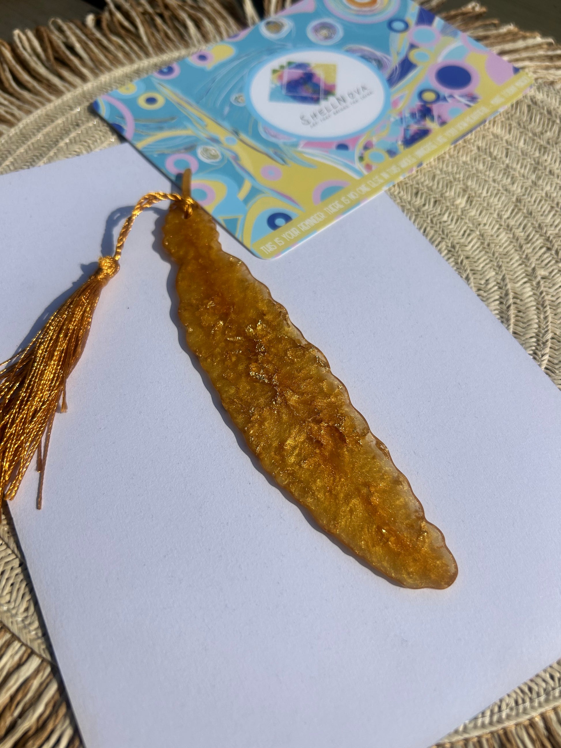 Golden Feathered bookmark