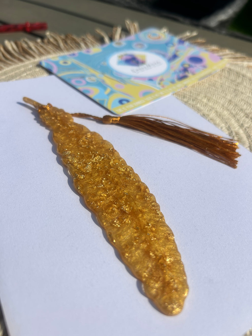 Golden Feathered bookmark
