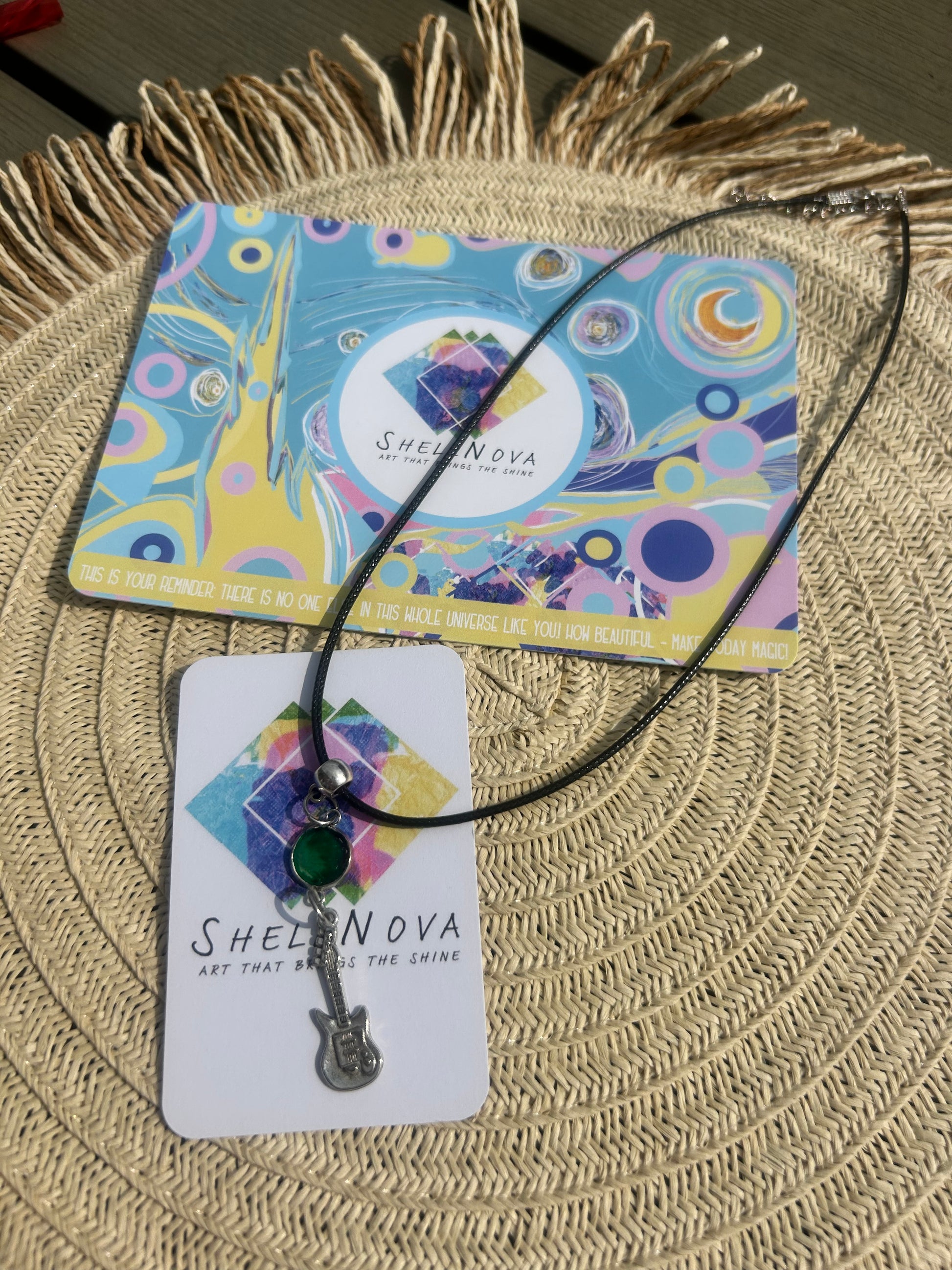 Guitar - Resin Pennant Necklace  Necklace - Ready-to-Go Charm Necklaces – Little Packages of Magic.