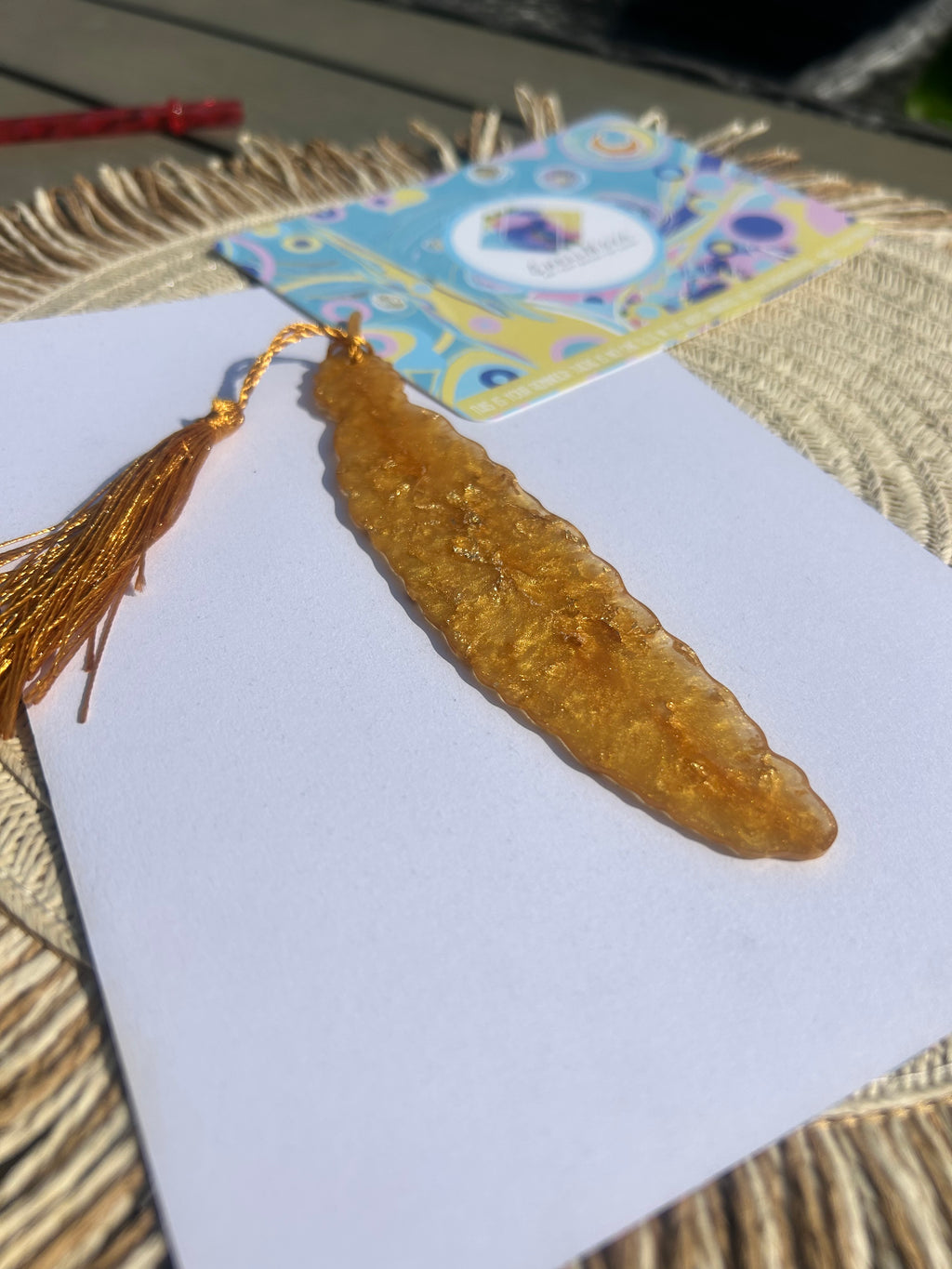 Golden Feathered bookmark