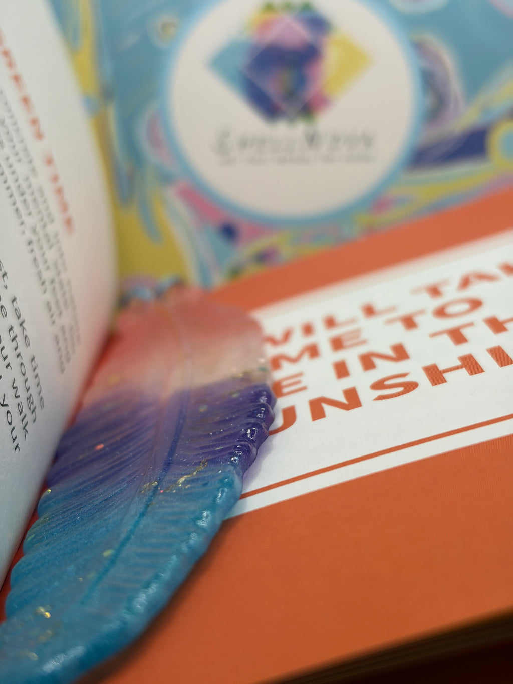 Handmade Feathered Bookmark ✨