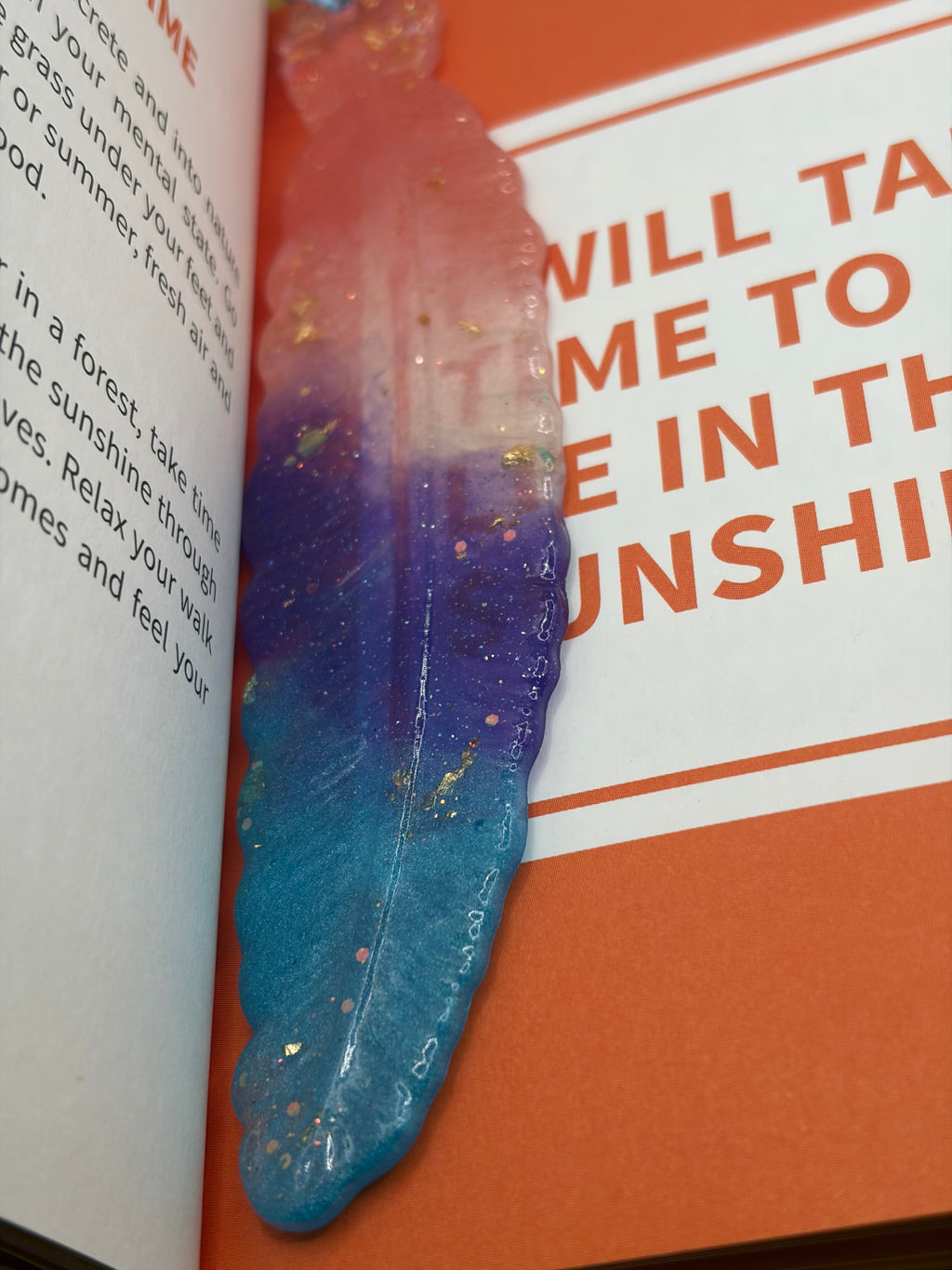 Handmade Feathered Bookmark ✨