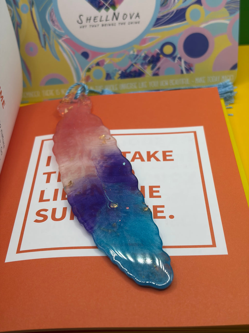 Handmade Feathered Bookmark ✨