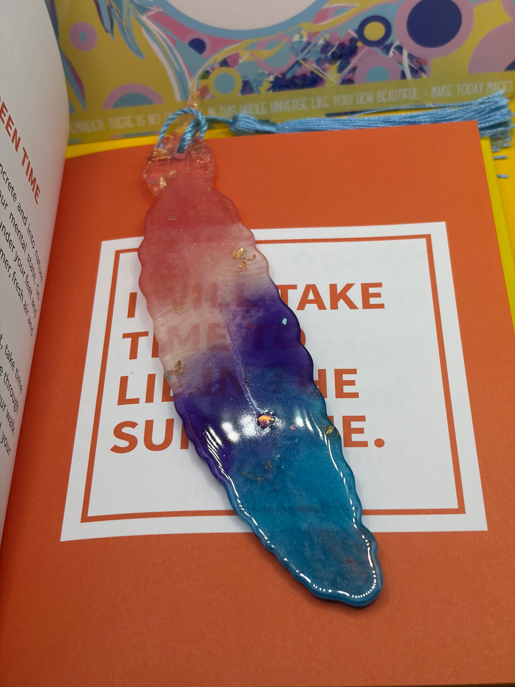 Handmade Feathered Bookmark ✨