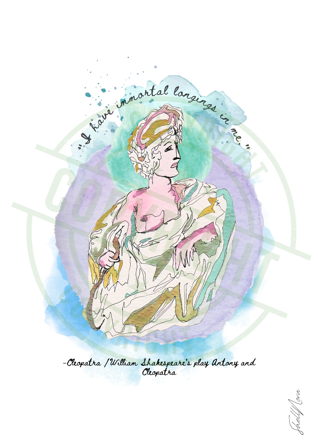 "I have immortal longings in me" – Shakespeare Quote - A4 Print