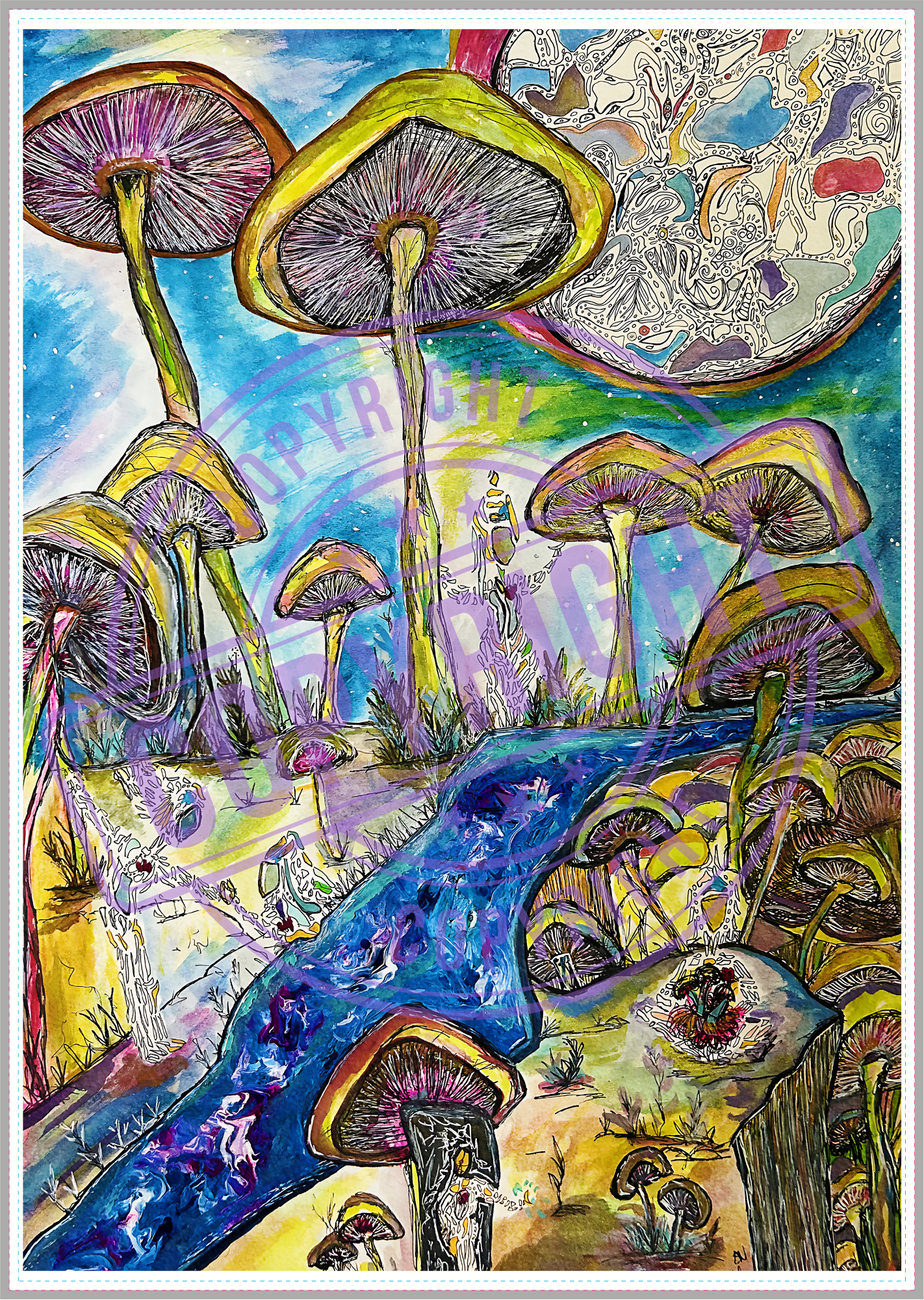 Magic Mushrooms - Portal of Possibility - A3 Print