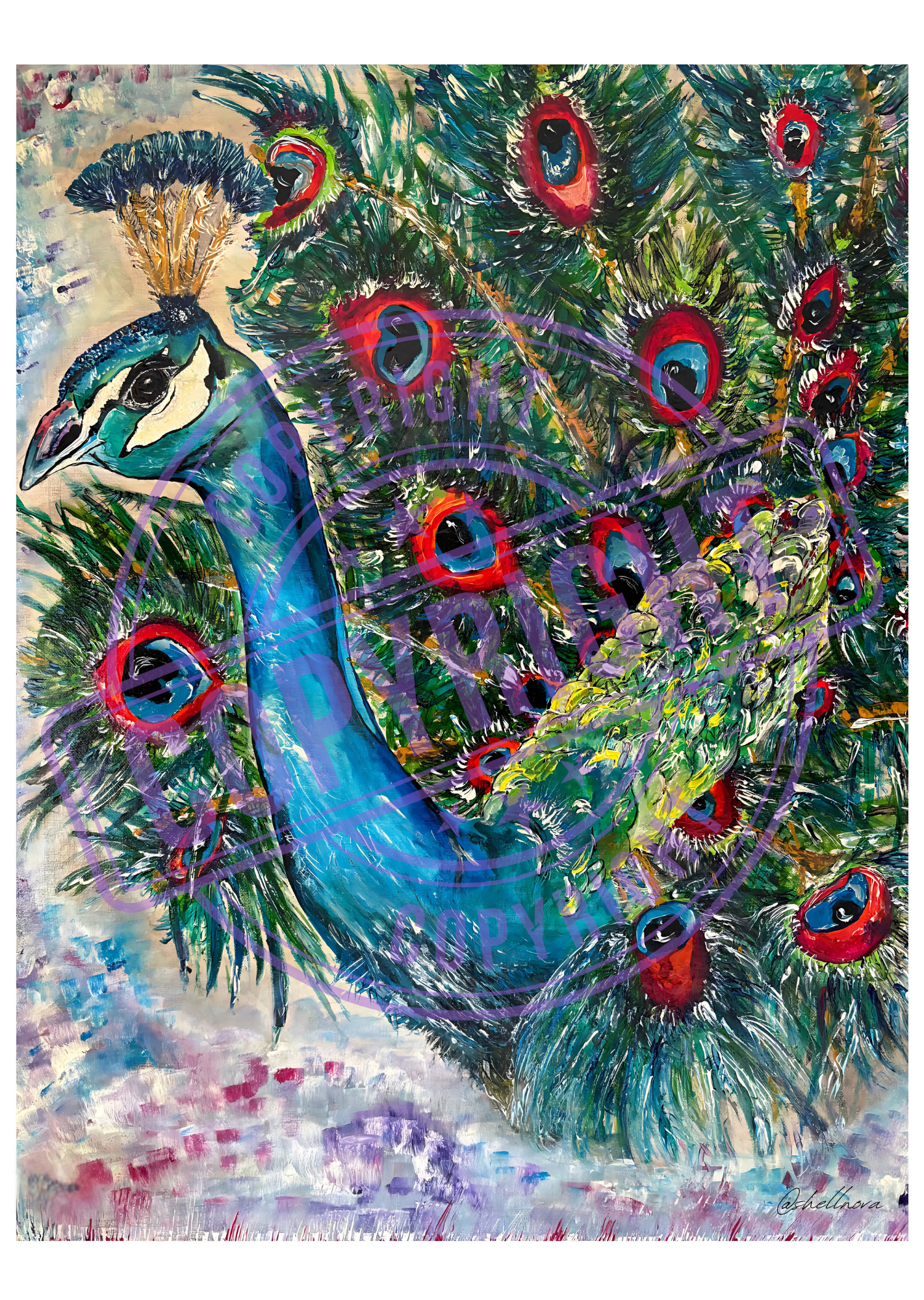 Peacock - Beauty in Being Seen - A3 Print