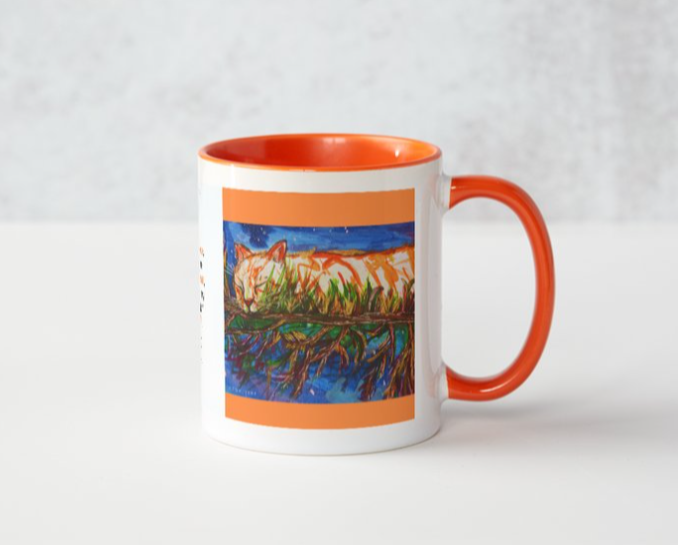 Just Me, in the Moment - Cat Art Mug