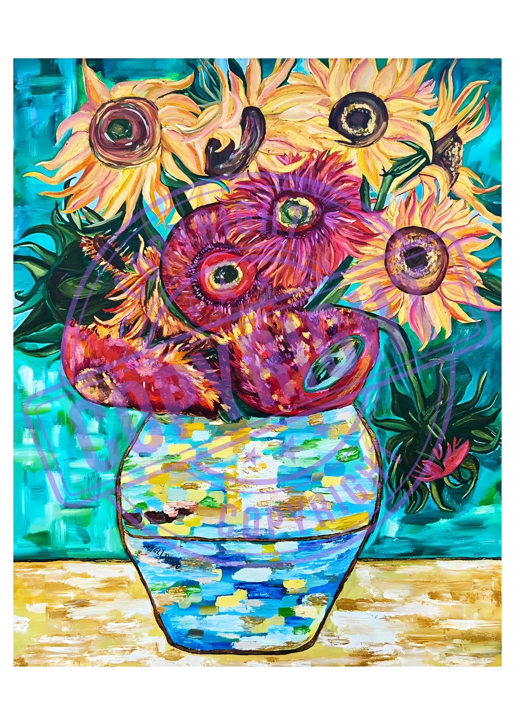 Sunflowers – Stages of Life Inspired by Van Gogh - A3 Print